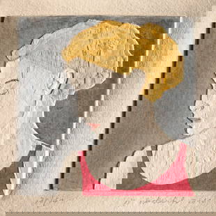 Stephan Balkenhol*, Kopf Frau, 2010, Relief. Ex. 30/30, 2010: Stephan Balkenhol*, (*1957) Kopf Frau / Head woman. 2010. Relief made of strong laid paper. 31 x 31 cm. Here number 30 from an edition of 30 copies. Numbered in pencil lower left: 30/30, and signed an