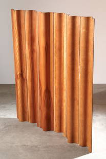 Charles & Ray Eames. Plywood Folding Screen: Charles & Ray Eames Paravent, model Folding Screen. Designed in 1946. Elements made of deformed plywood. 172 x 140 x 15 cm. Literature: John & Marilyn Neuhart & Ray Eames, Eames Design, New York 1989,