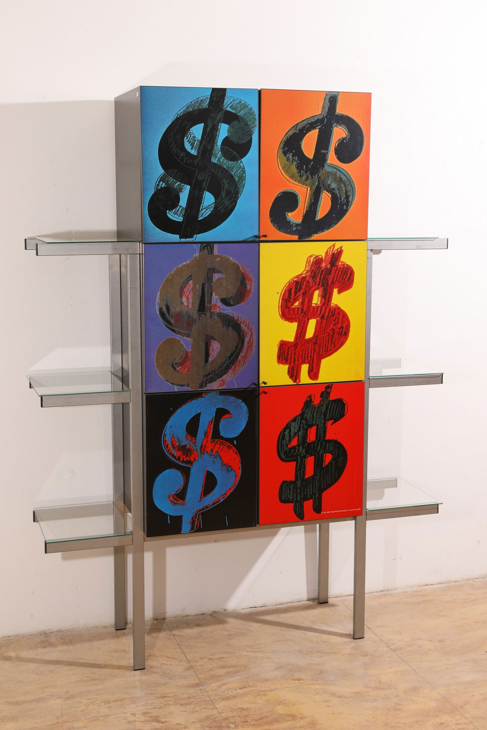 Andy Warhol, hb Collection, limited Shelf Cabinet Motif U. S. Dollar Sign 1982 (1 of 5)