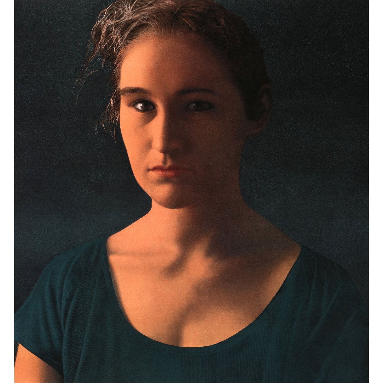 Franz Gertsch (1930 -2022), Silvia III, 2005: Franz Gertsch Screen print. 72 x 64 cm Signed lower left, numbered right: Franz Gertsch, 20/60. From an edition of 60 copies, this is number 20. After the large-format painting Silvia III by Franz Ger