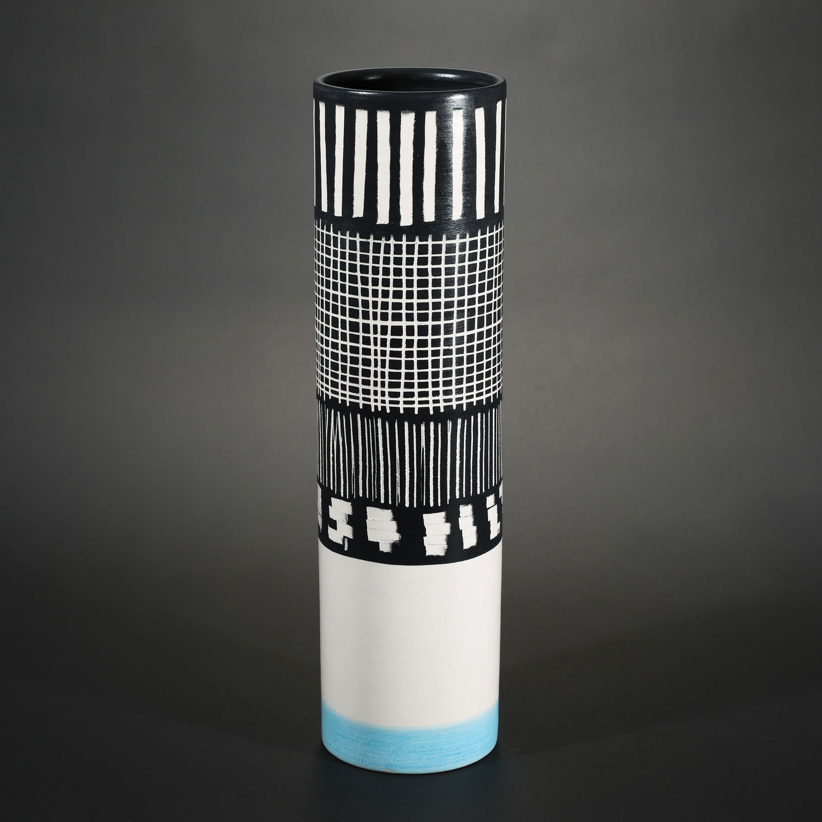 Ettore Sottsass,   >Limited, cylindrical vase from the Rocchetti series (1 of 5)