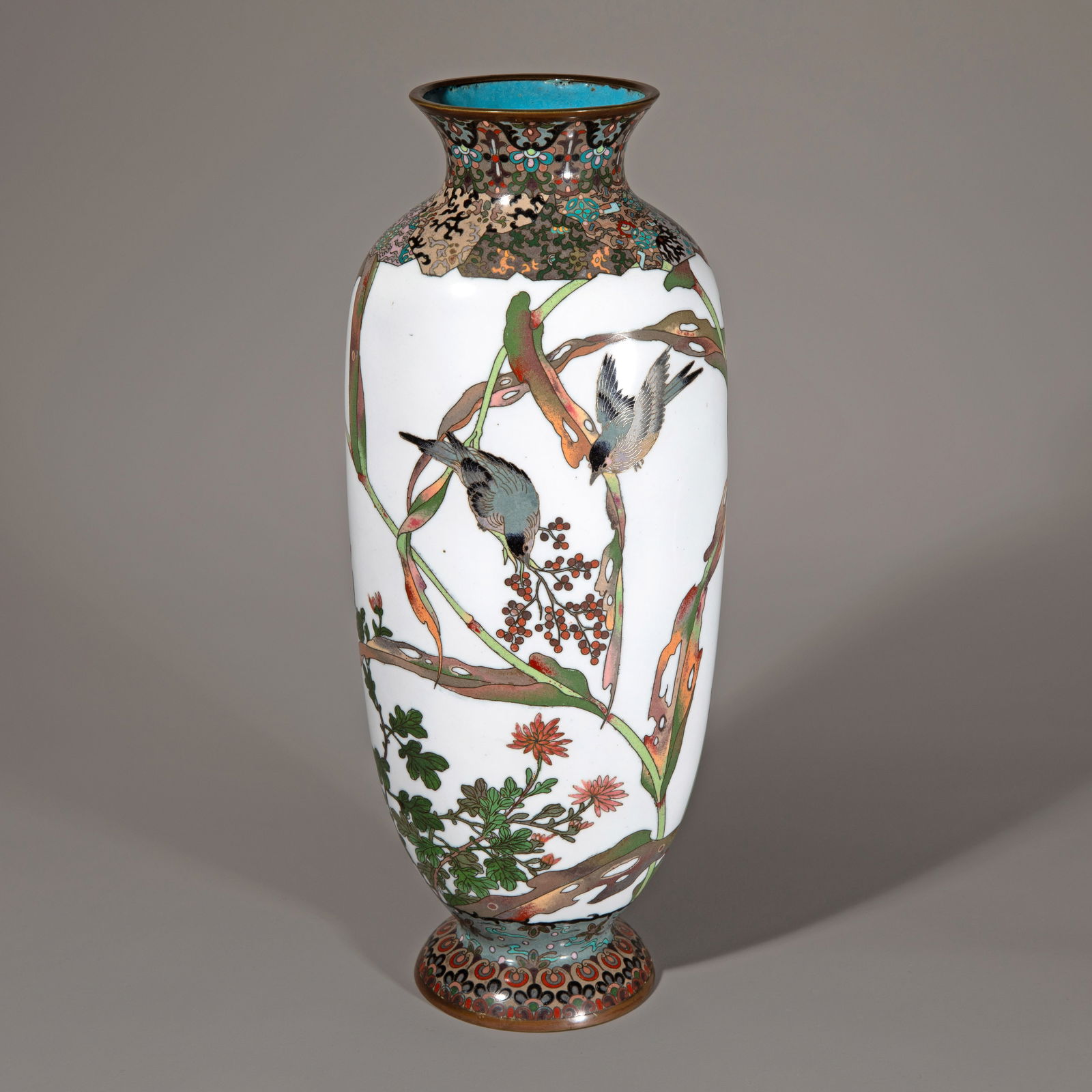 Japan, late Meiji period around 1900, Cloisonné vase (1 of 6)