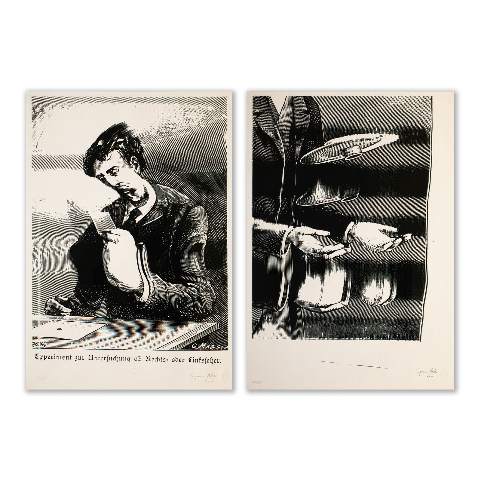 Sigmar Polke* (1941-2010), 'Rechts- oder Linksseher I + III', 2001 (1 of 8)