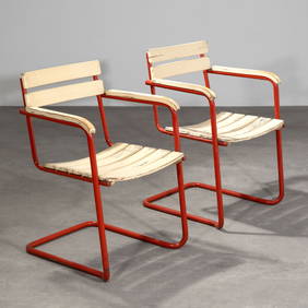 Ludwig Mies van der Rohe (probably), 2 cantilever garden chairs model B 34 g (1 of 5)