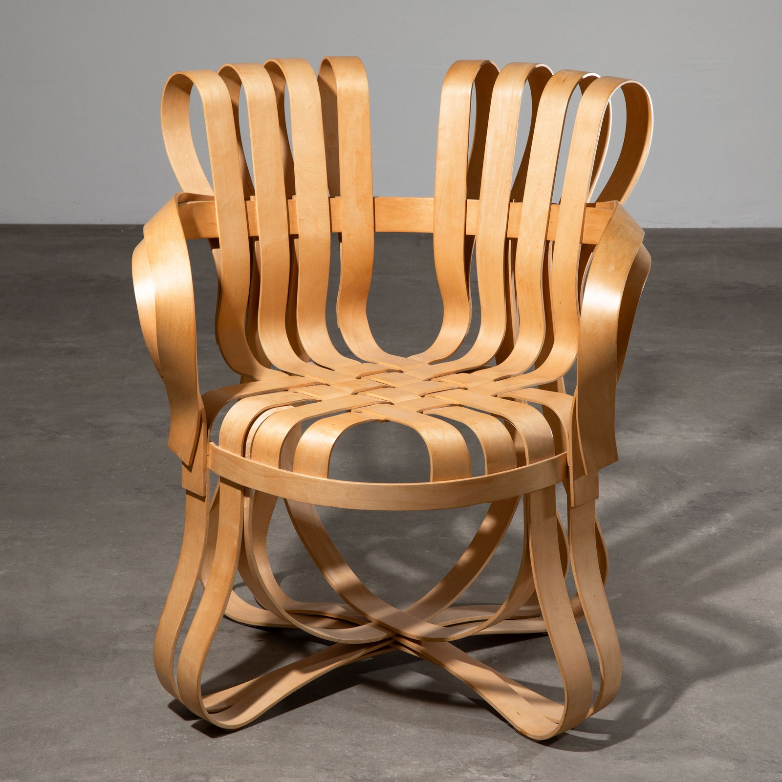 Frank O. Gehry, Armchair model Cross Check + catalog + tie (1 of 8)