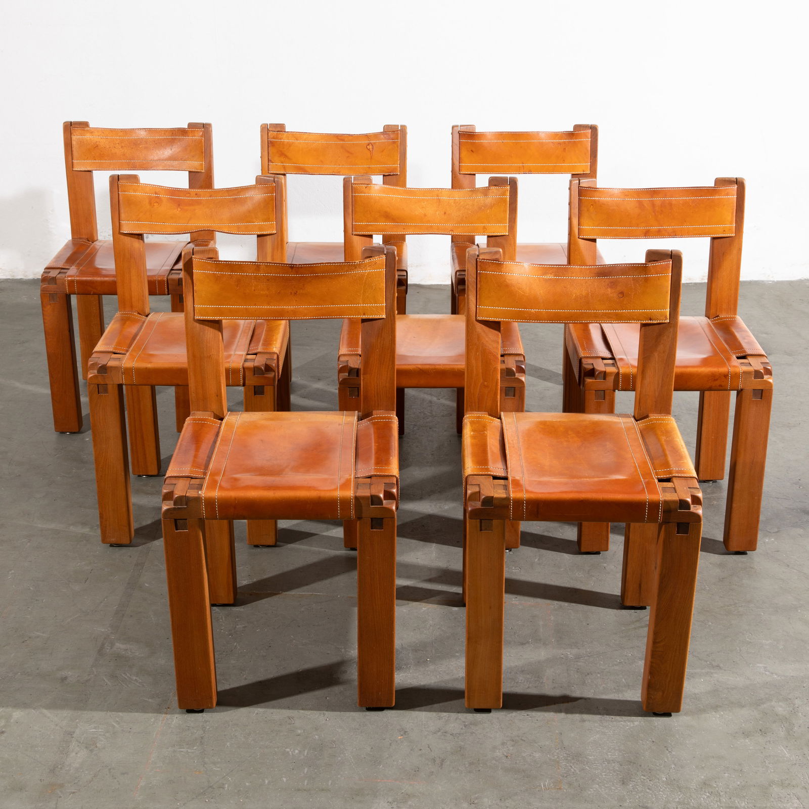 Pierre Chapo, 8 chairs model S11 (1 of 4)