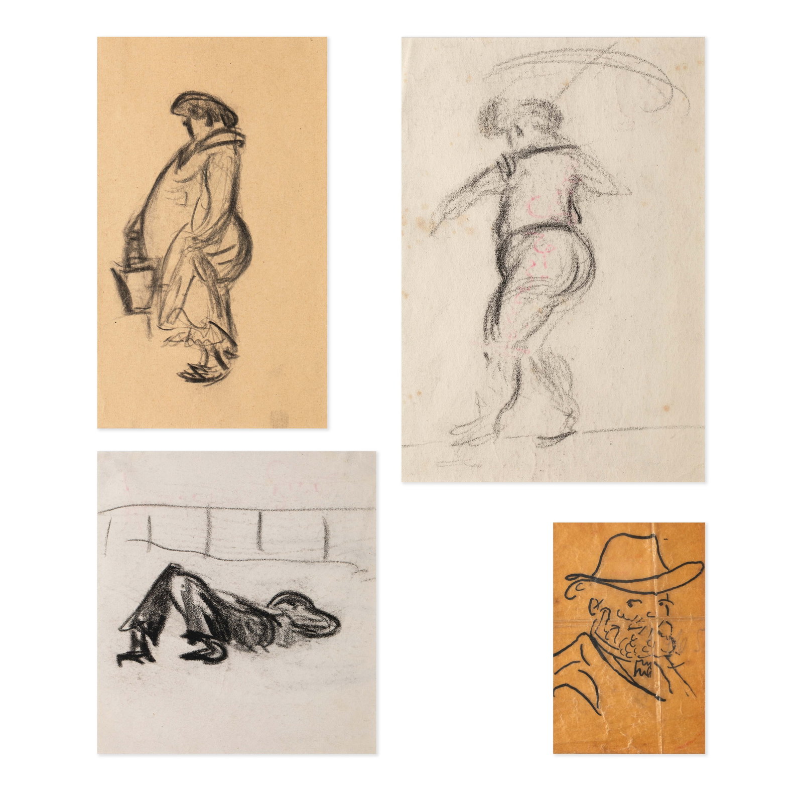 Heinrich Zille (1858-1929), Untitled, 4 small works (1 of 9)