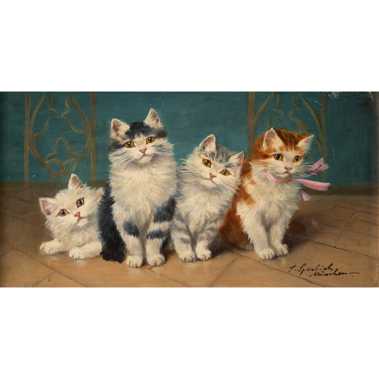 Sophie Sperlich (1863-1906), Four young cats, c. 1900 (1 of 5)