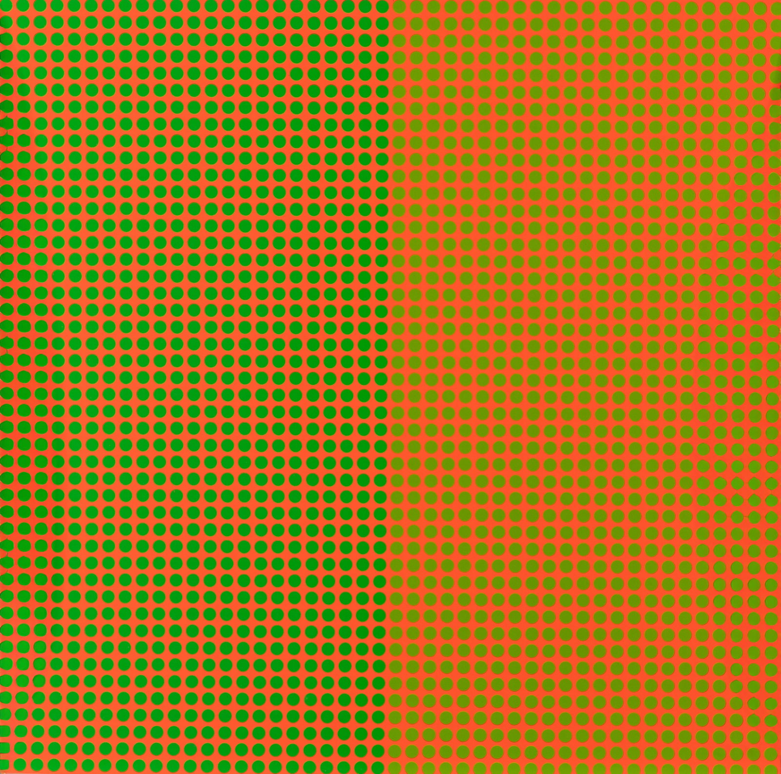 Kuno Gonschior (1933-2010), Untitled (Green dots on an orange background), 1972 (1 of 5)