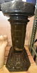Carved Green Marble Column Pedestal