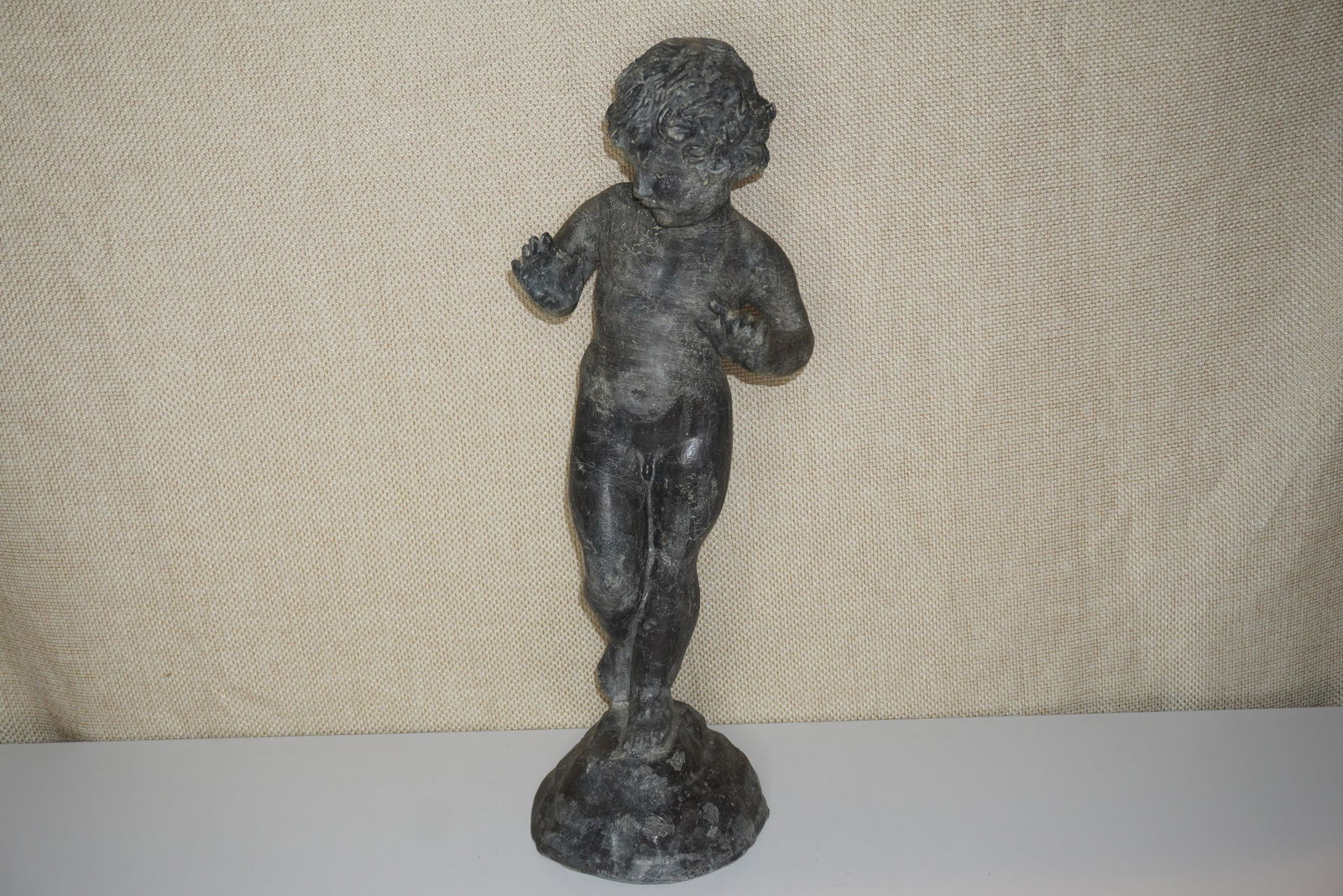 LEAD PUTTI GARDEN FIGURAL STATUE (1 of 4)