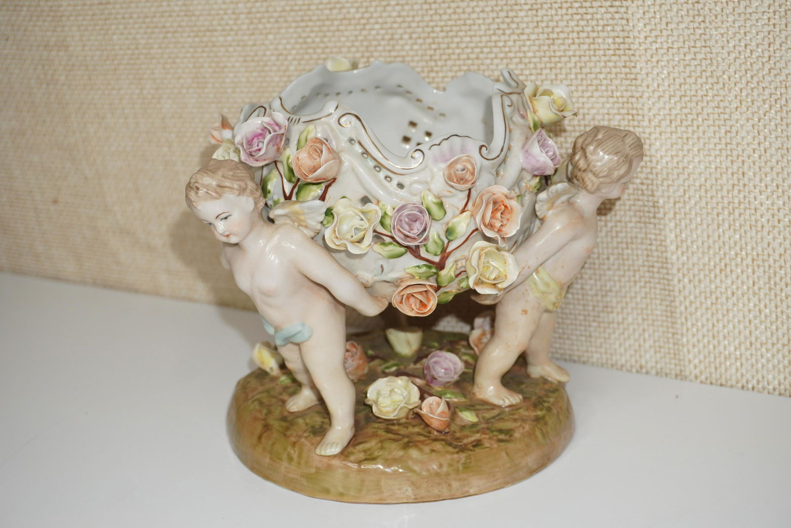 MEISSEN ANTIQUE GERMAN BISQUE BOWL (1 of 5)