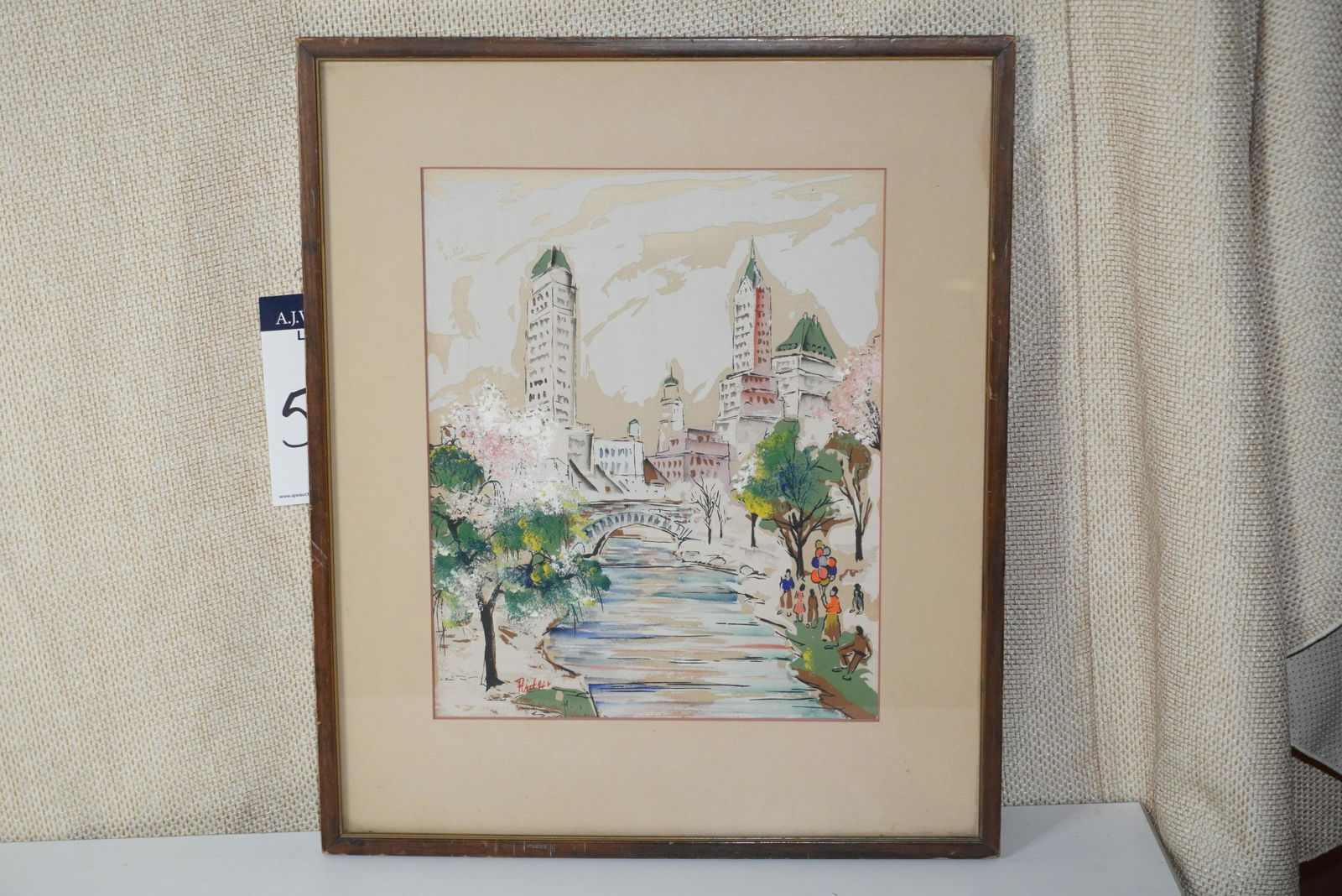 CENTRAL PARK PAINTING ON SILK (1 of 4)