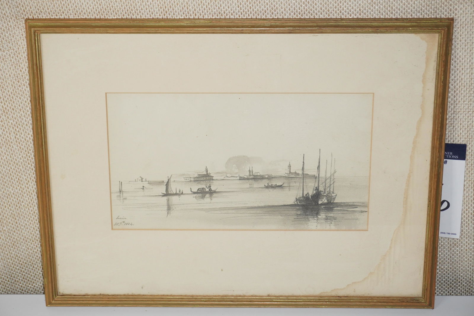 GRAPHITE ON PAPER OF 1824 VENICE (1 of 5)