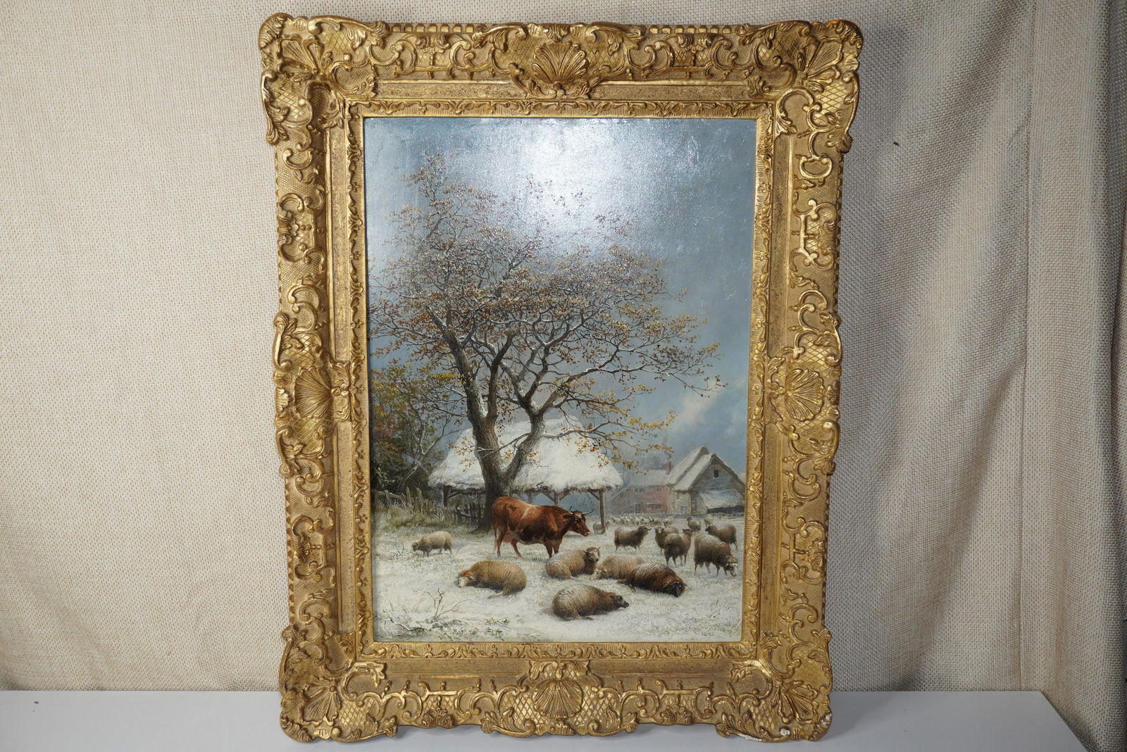 T. SIDNEY COOPER 1895 OIL ON MASONITE (1 of 5)