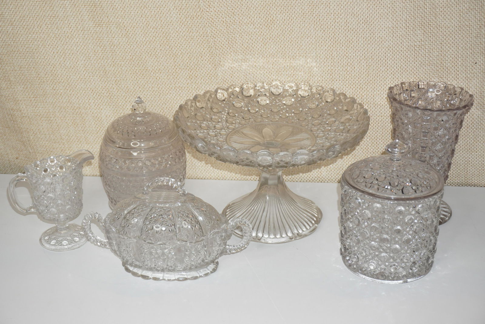 GROUP OF 6 CUT CRYSTAL SERVING PIECES (1 of 7)