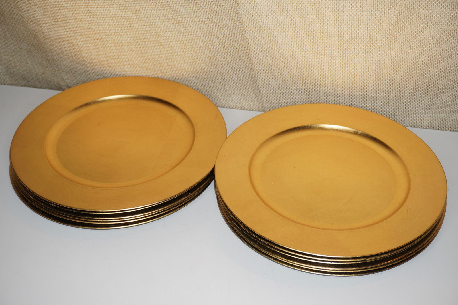 GROUP OF 12 GILT DECORATED CHARGERS (1 of 2)