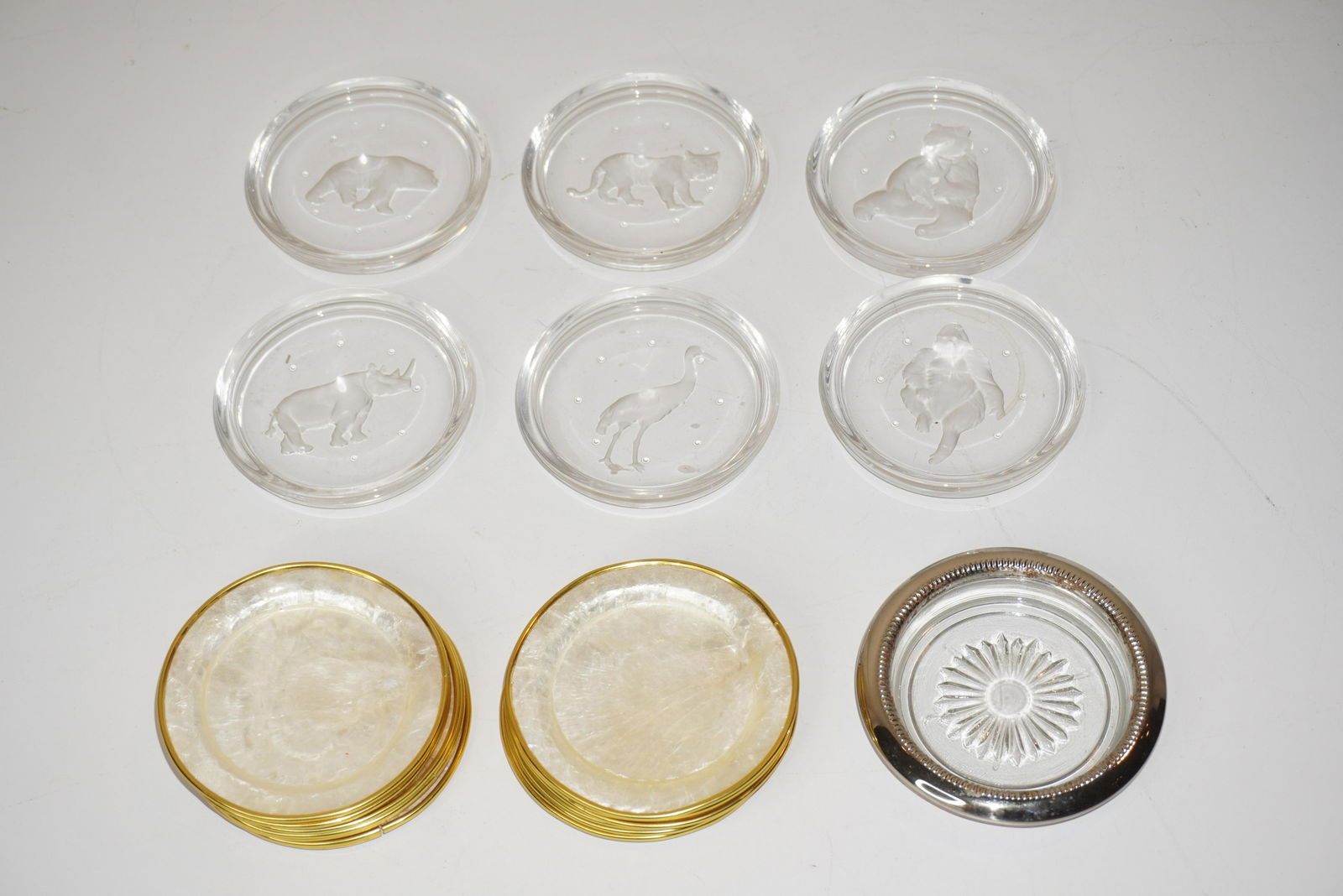 SET OF 6 VAL ST. LAMBERT CRYSTAL COASTERS (1 of 4)