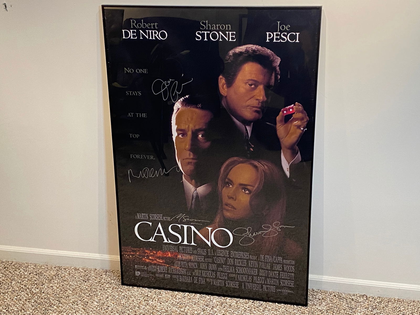 Certified Casino Cast Autographed Framed Poster (1 of 8)