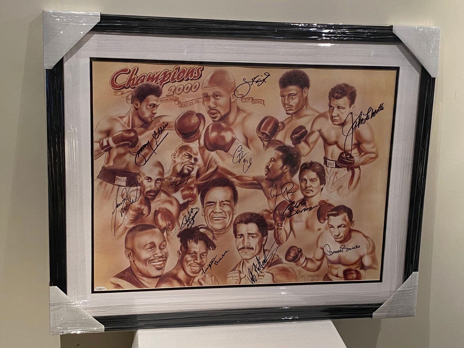 Certified 2000 NSCC Boxing Champions Autographed Lithograph Framed Montage (1 of 11)