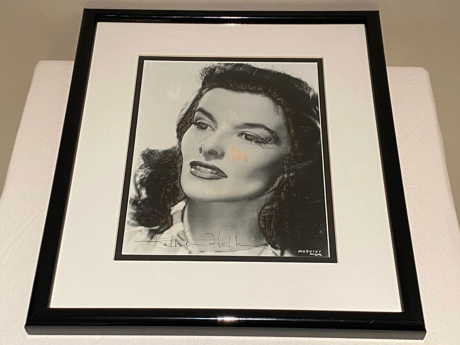 Certified Katherine Hepburn Signed 8 x 10 MGM Acid Wash Framed Photograph (1 of 7)