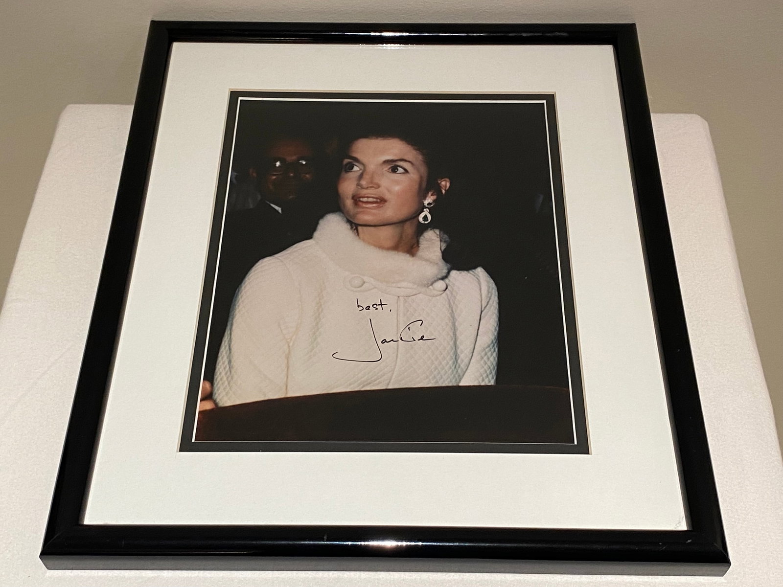 Certified Jacqueline Kennedy Onasis Signed 8 x 10 Framed Photograph: Framed and Matted, COA EAC Gallery, Stan's Sports Memorabilia COA