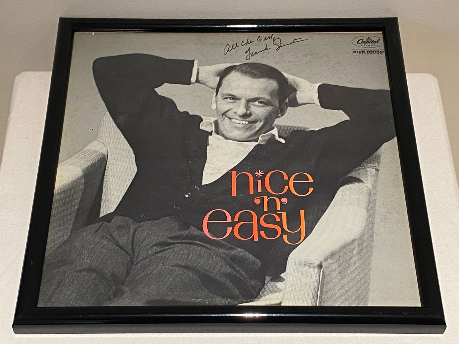 Certified Frank Sinatra Signed "Nice and Easy"  Album Cover (1 of 6)