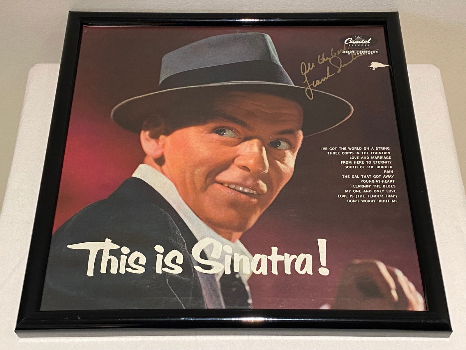 Certified Frank Sinatra Signed "This Is Sinatra"  Album Cover (1 of 7)
