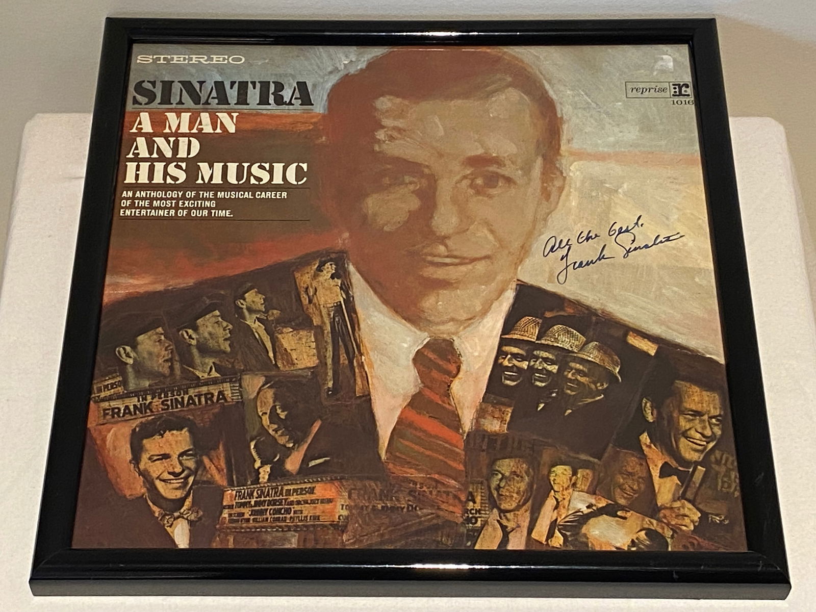 Certified Frank Sinatra Signed "Sinatra A Man and His Music"  Album Cover (1 of 7)
