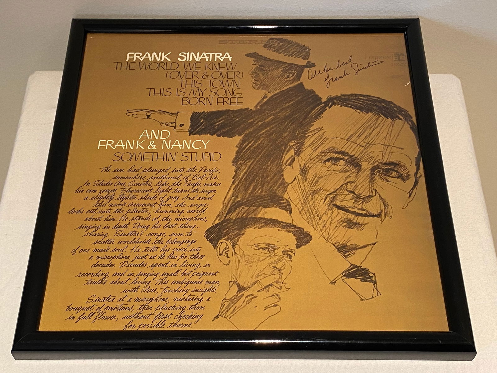 Certified Frank Sinatra Signed "Frank Sinatra and Frank and Nancy"  Album Cover (1 of 7)