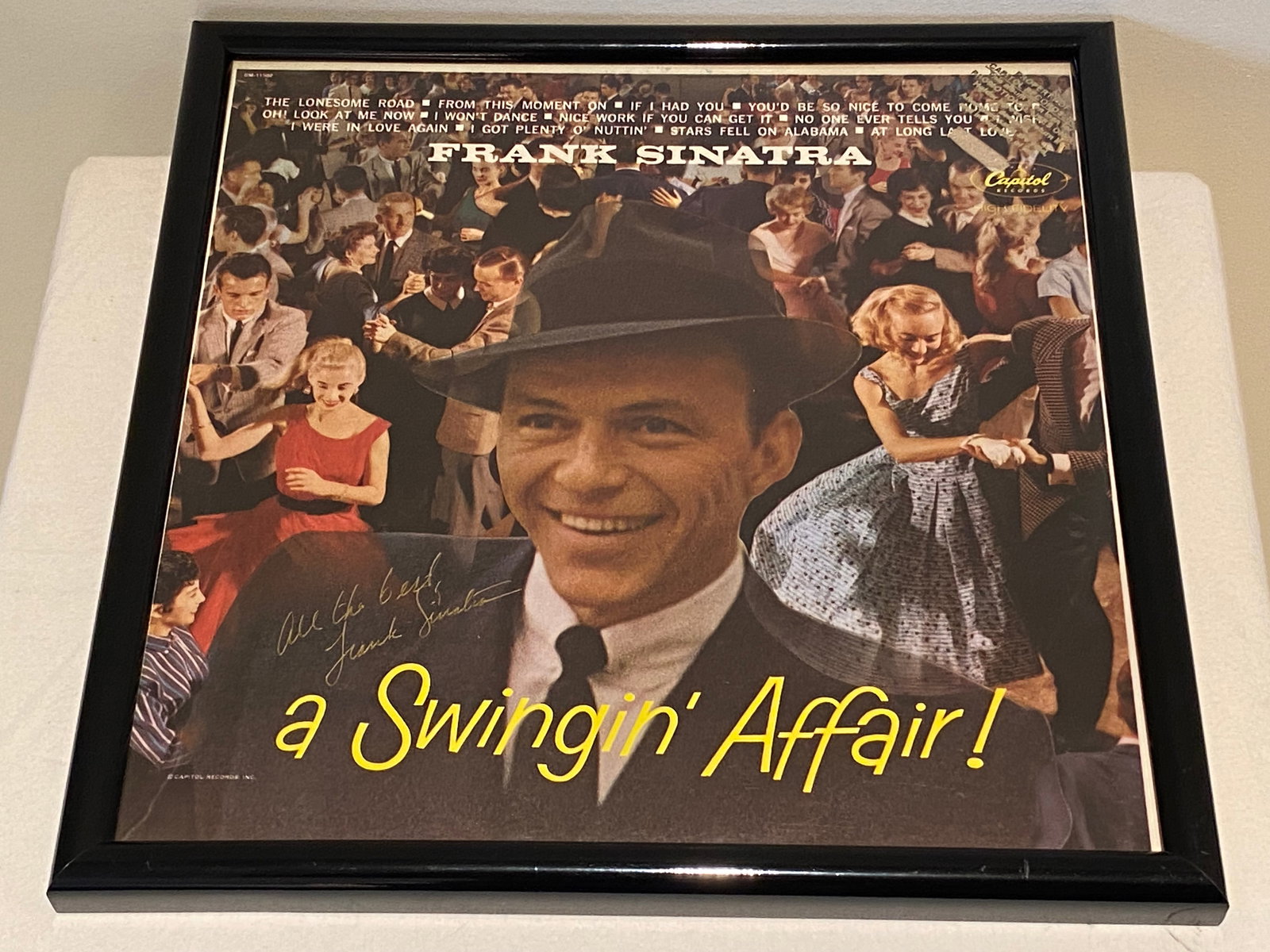 Certified Frank Sinatra Signed "A Swingin' Affair"  Album Cover (1 of 9)
