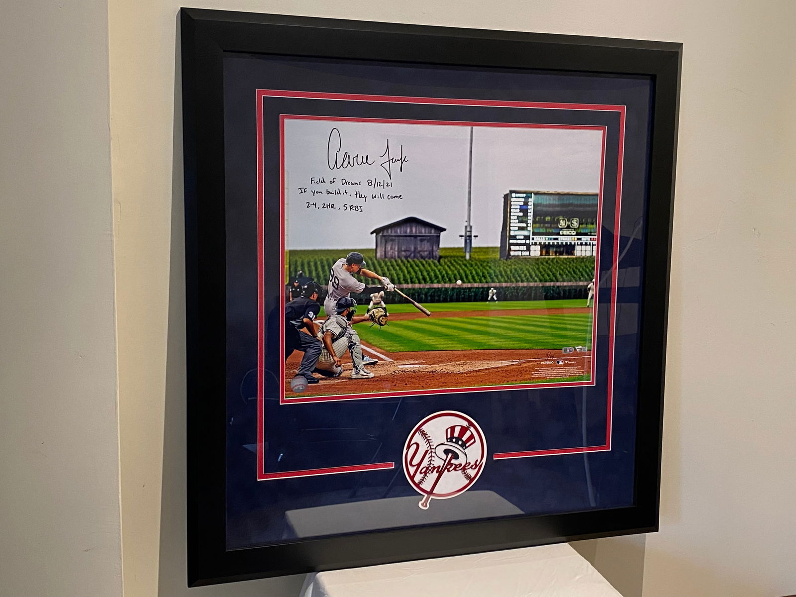 Certified Aaron Judge "?FIELD OF DREAMS 8/12/21, IF YOU BUILD IT THEY WILL COME 2-4, 2HR, 5 RBI" 16 (1 of 8)