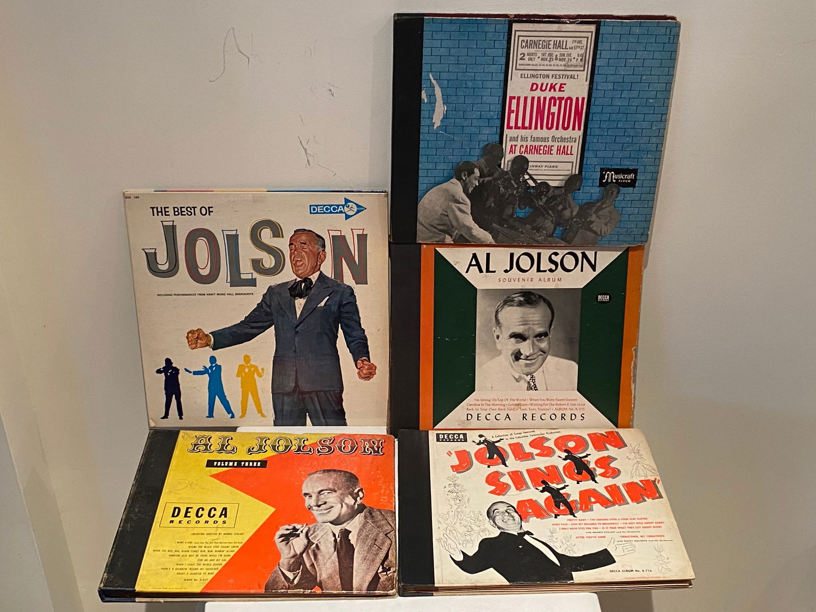 Collection of Al Jolson and Duke Ellington Records (1 of 14)