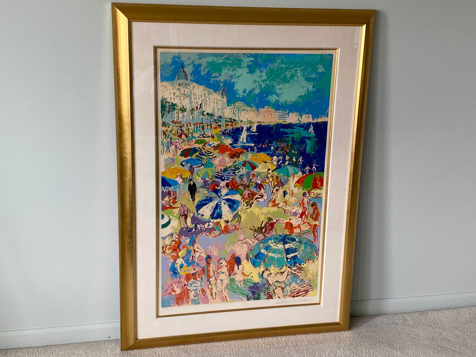 LeRoy Neiman Signed and Numbered "Beach at Cannes" Serigraph (1 of 10)