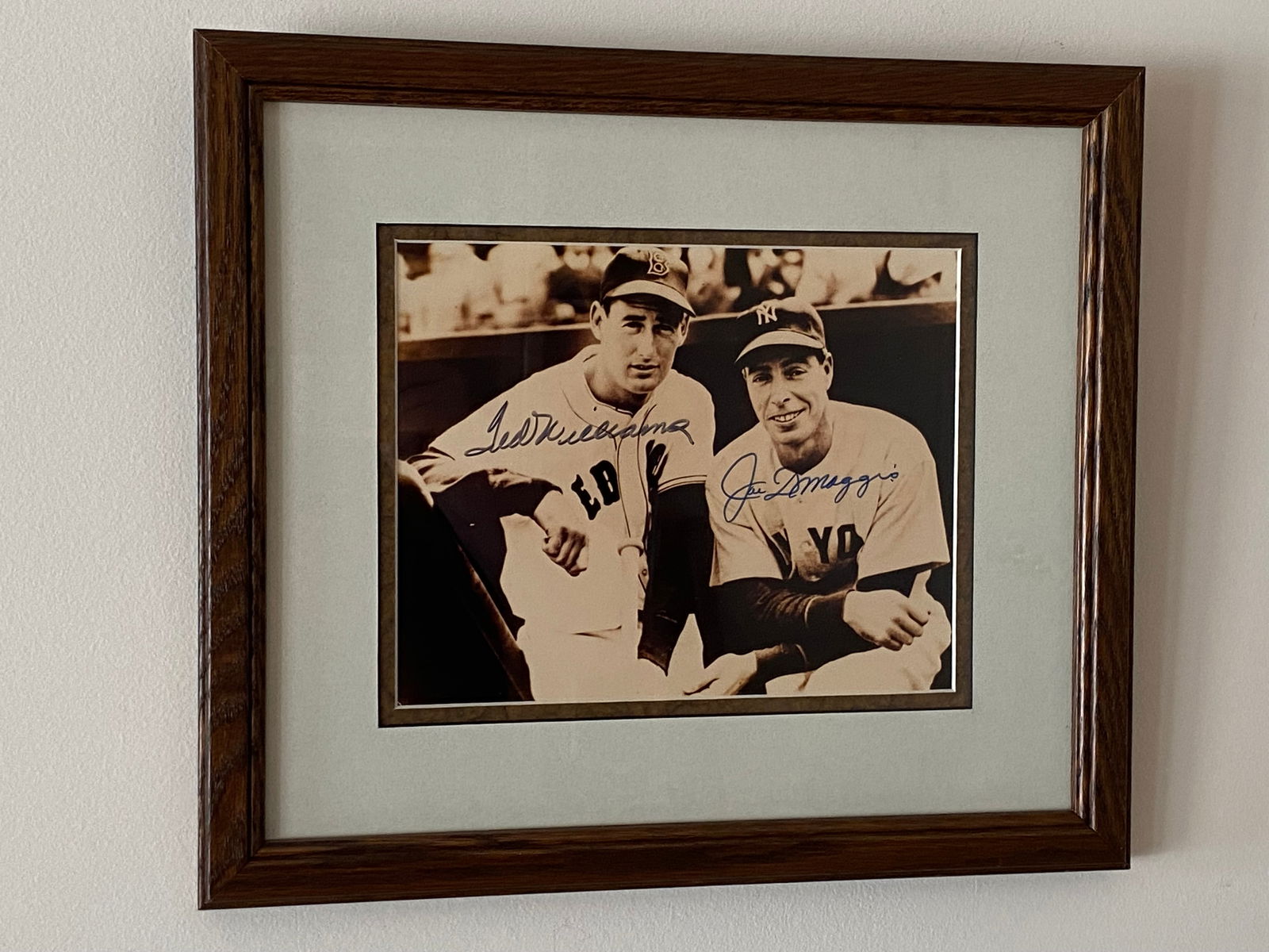 Authenticated Ted Williams and Joe DiMaggio  Signed 8 x 10 Photograph (1 of 9)
