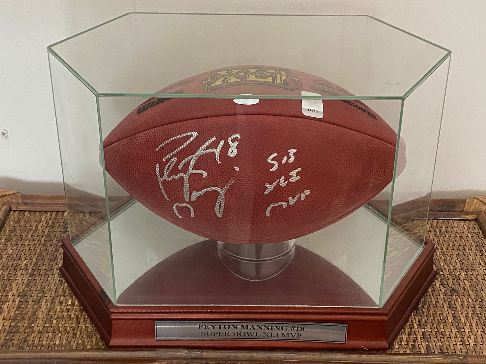 Certified Peyton Manning MVP Signed Indianapolis Colts Super Bowl XLI Game Football (1 of 5)