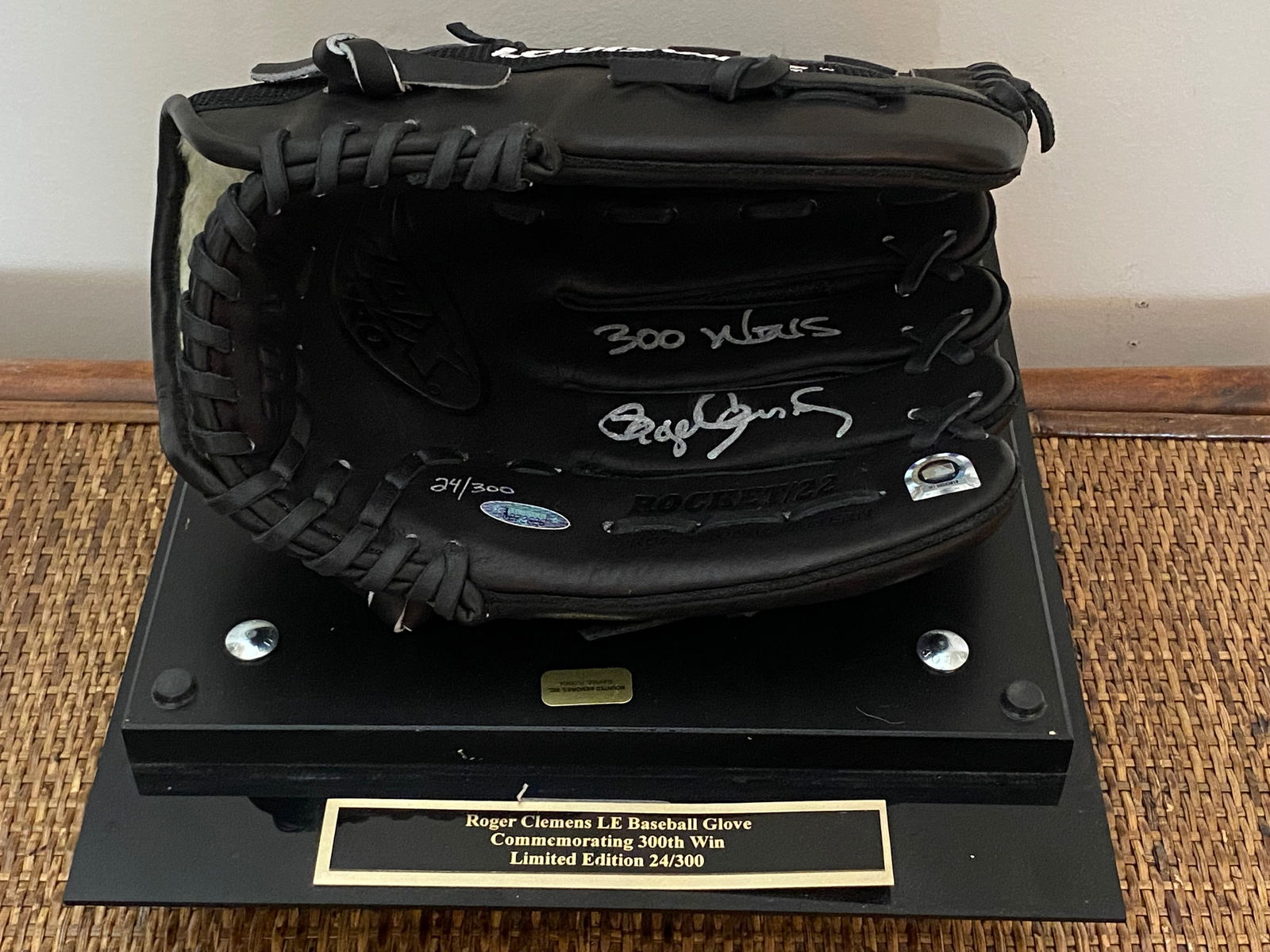 Certified Roger Clemens 300th Win Signed Louisville Baseball Glove (1 of 11)