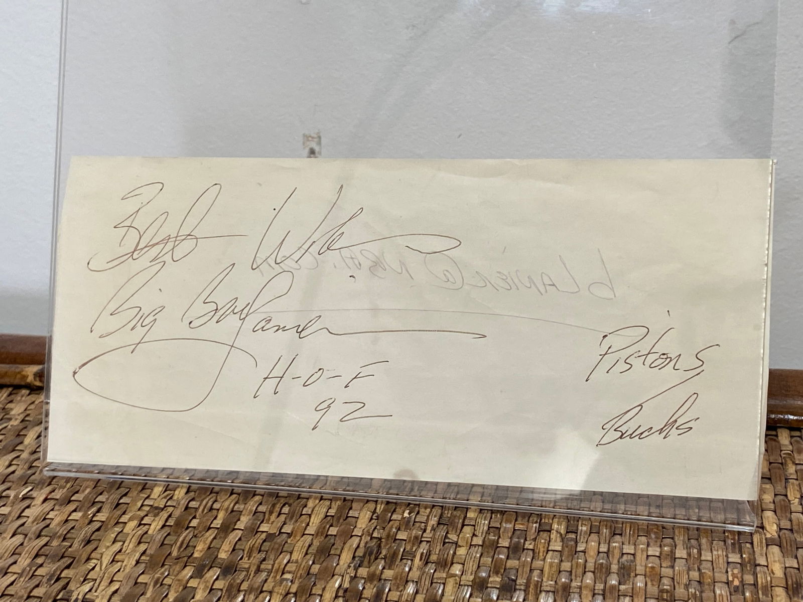 Bob Lanier Autographed Cut (1 of 3)