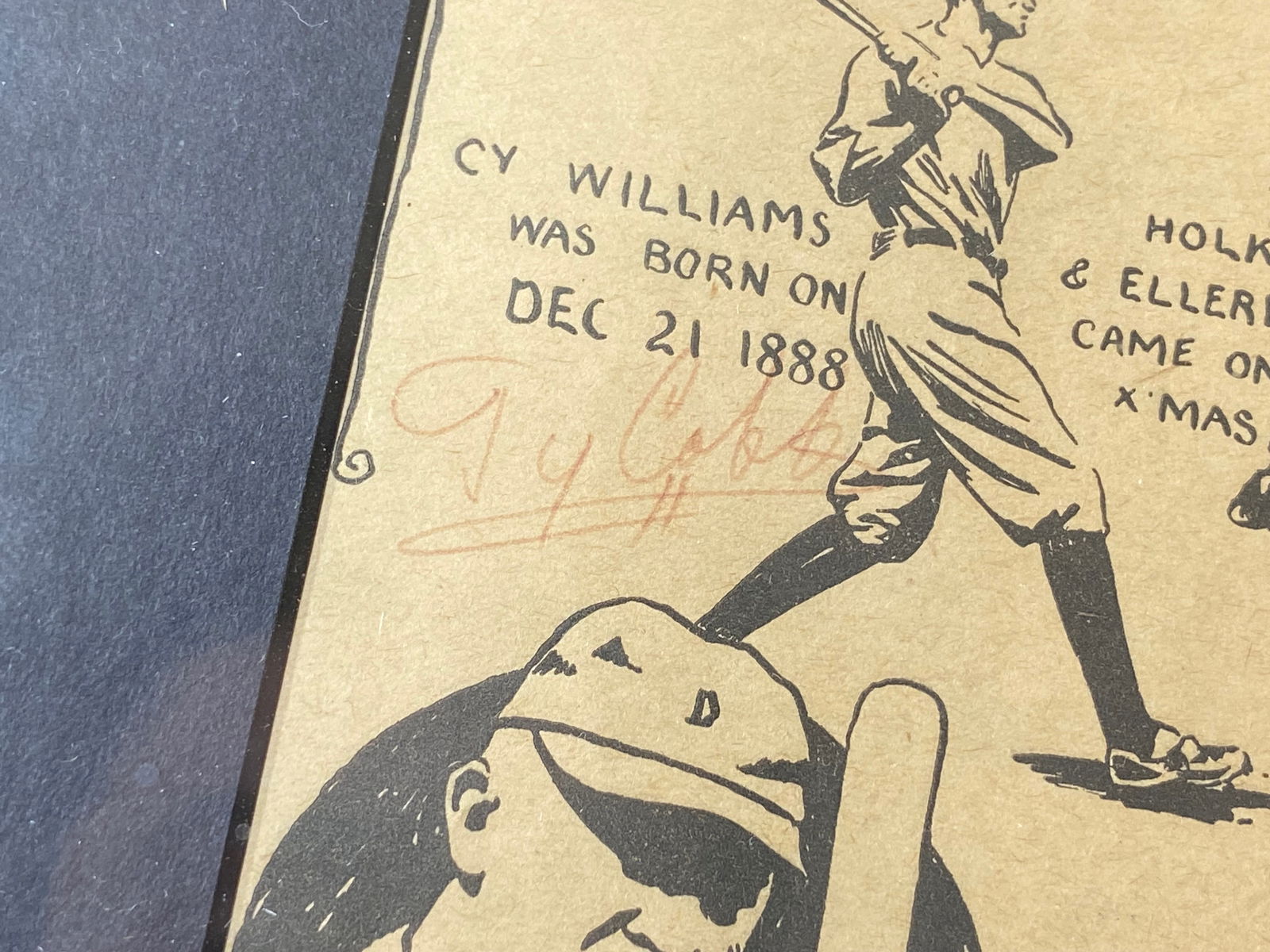 Ty Cobb and Walter Johnson Signed Newspaper Cuts (1 of 8)
