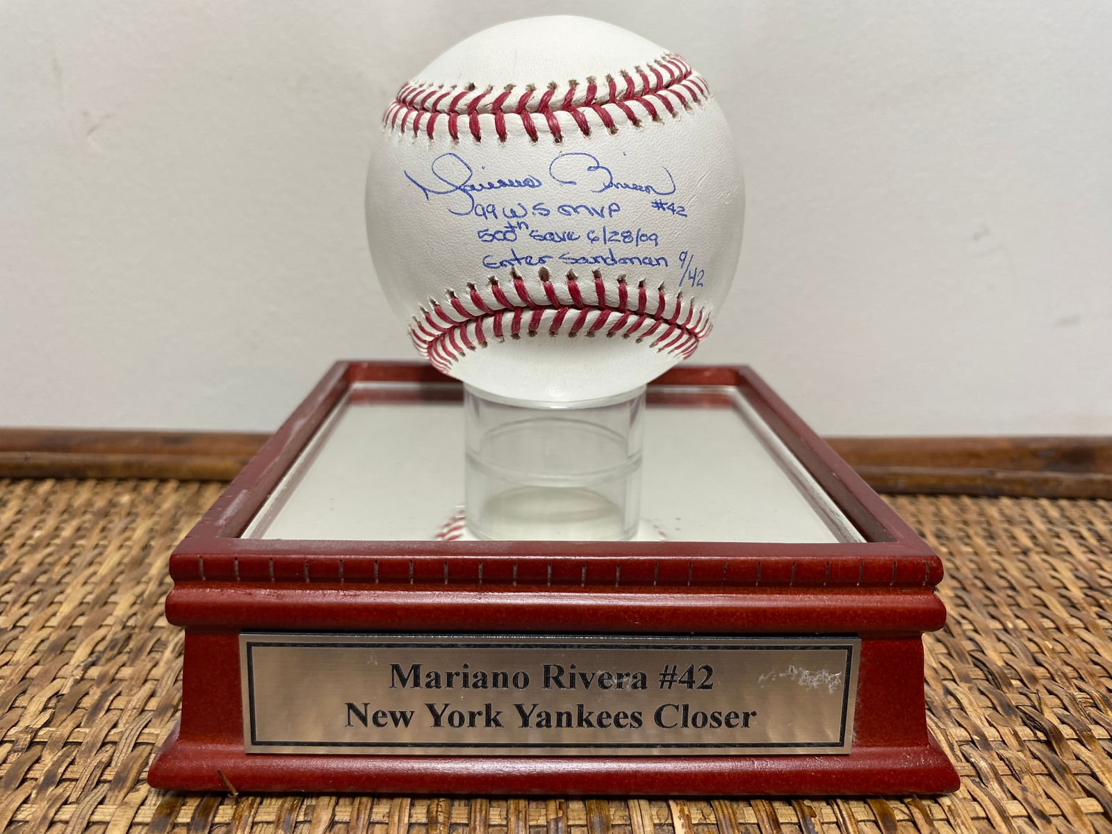 Certified Mariano Rivera Inscibed and Signed and Numbered MLB Baseball (1 of 6)
