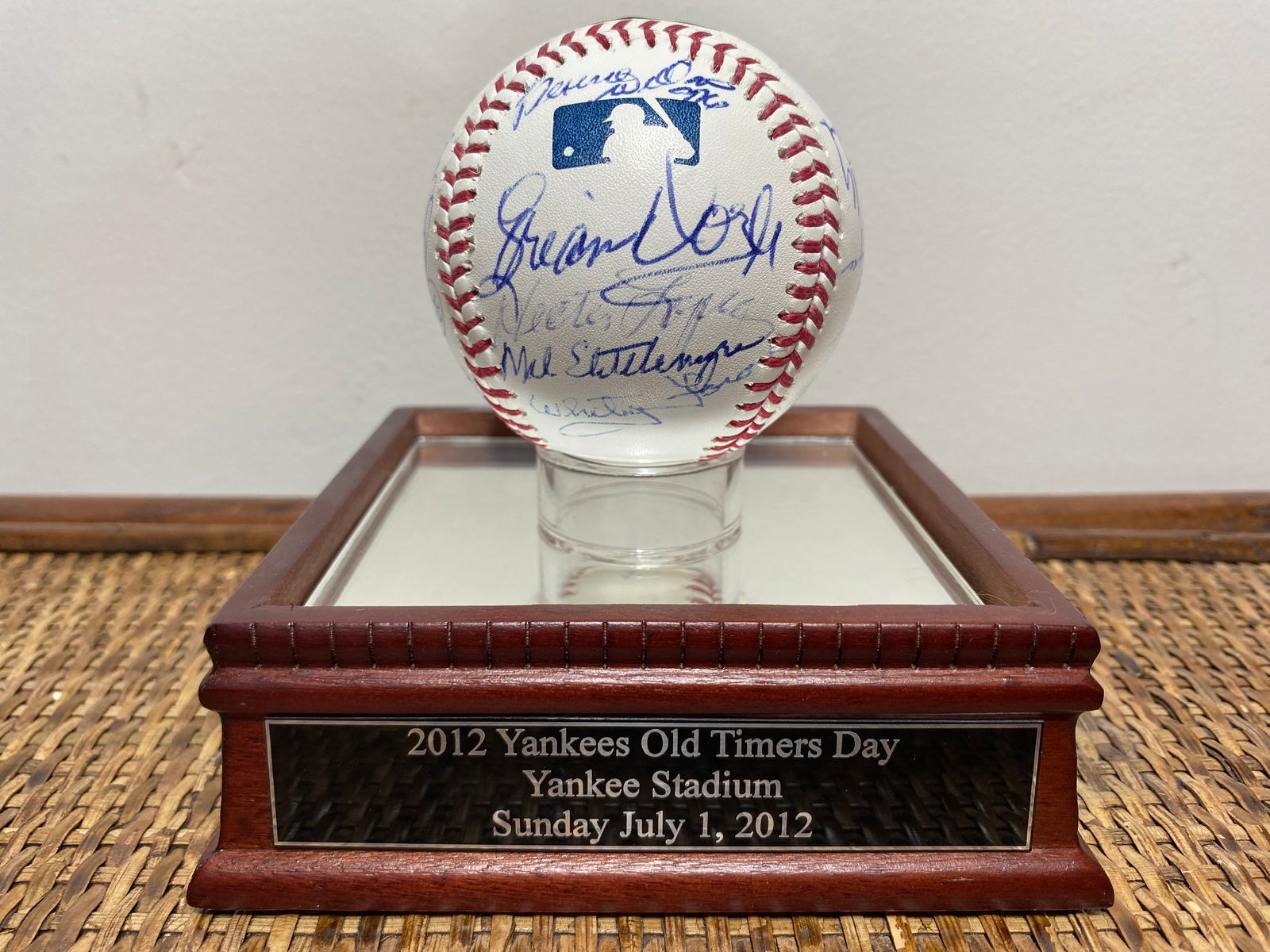 Certified 2012 Yankee's Old Timers' Day Multi Signed MLB Baseball (1 of 9)