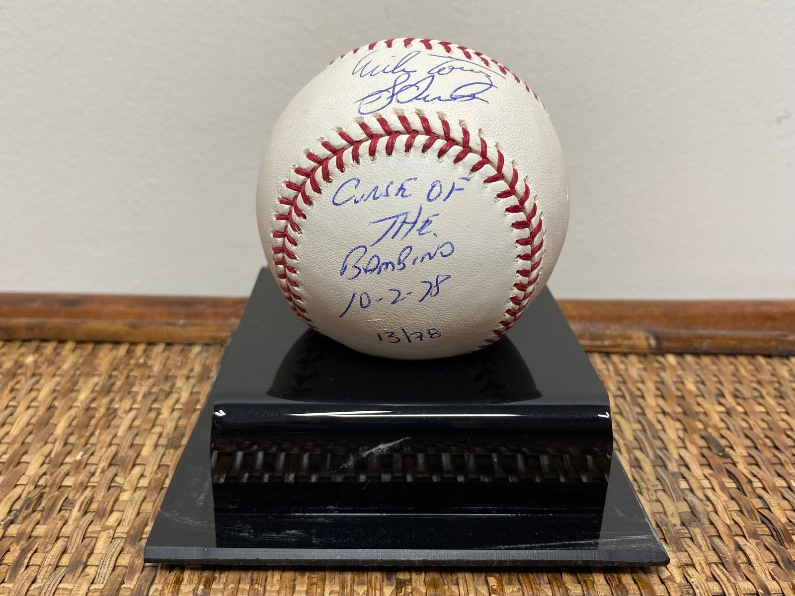 Certified Bucky Dent and Mike Torrez "Curse of the Bambino 10-2-78" Signed MLB Baseball (1 of 8)