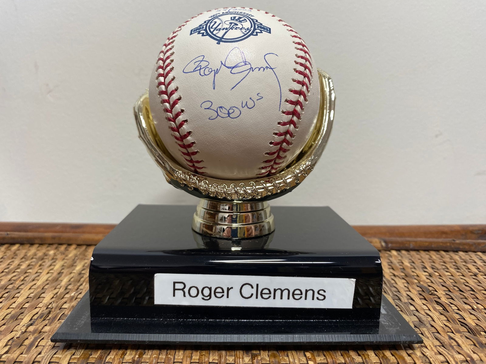Certified Roger Clemens Signed MLB Baseball "300 Win Club" (1 of 7)
