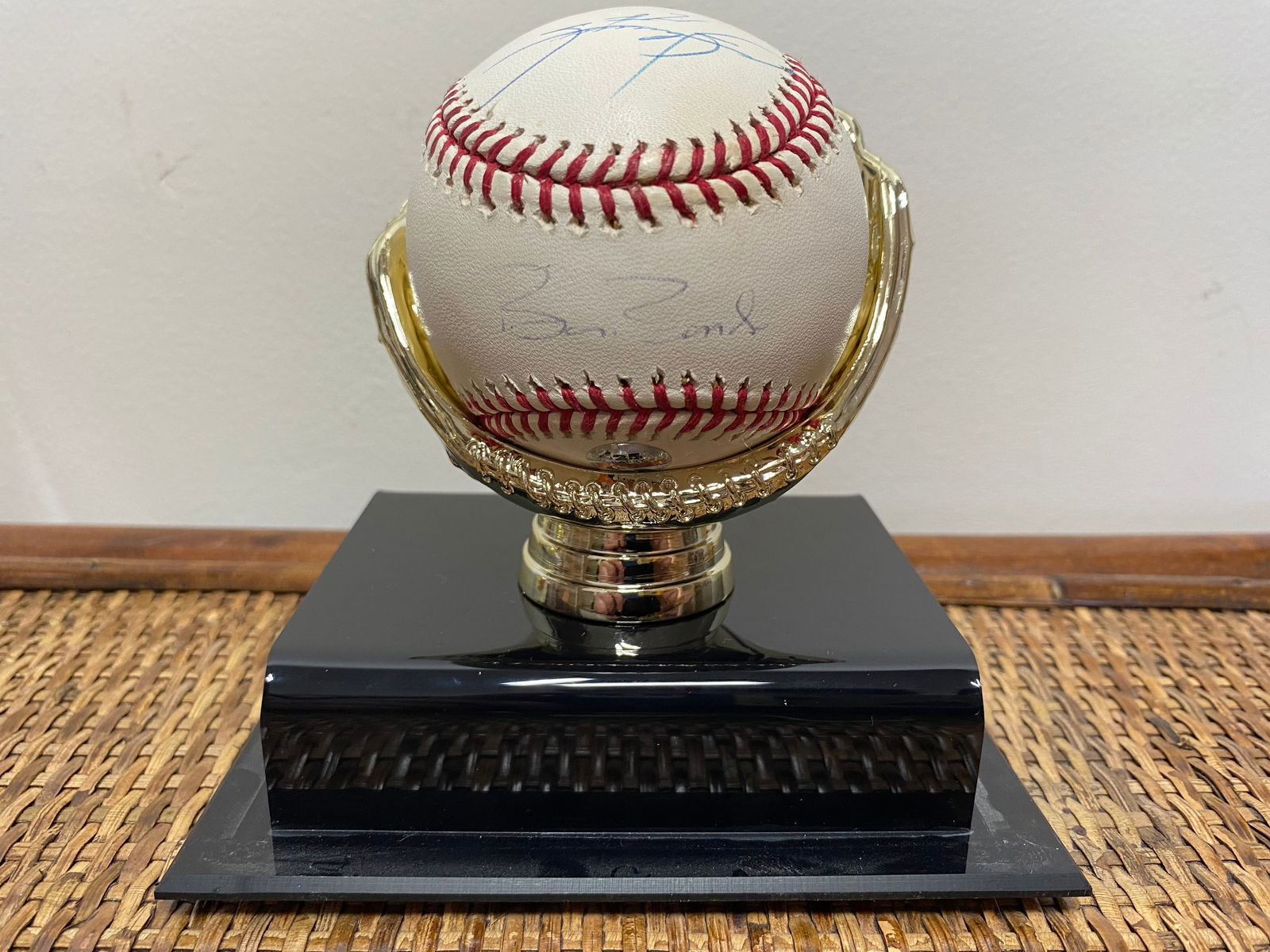 Certified Barry Bonds and Johnny Ray Signed MLB Baseball (1 of 4)