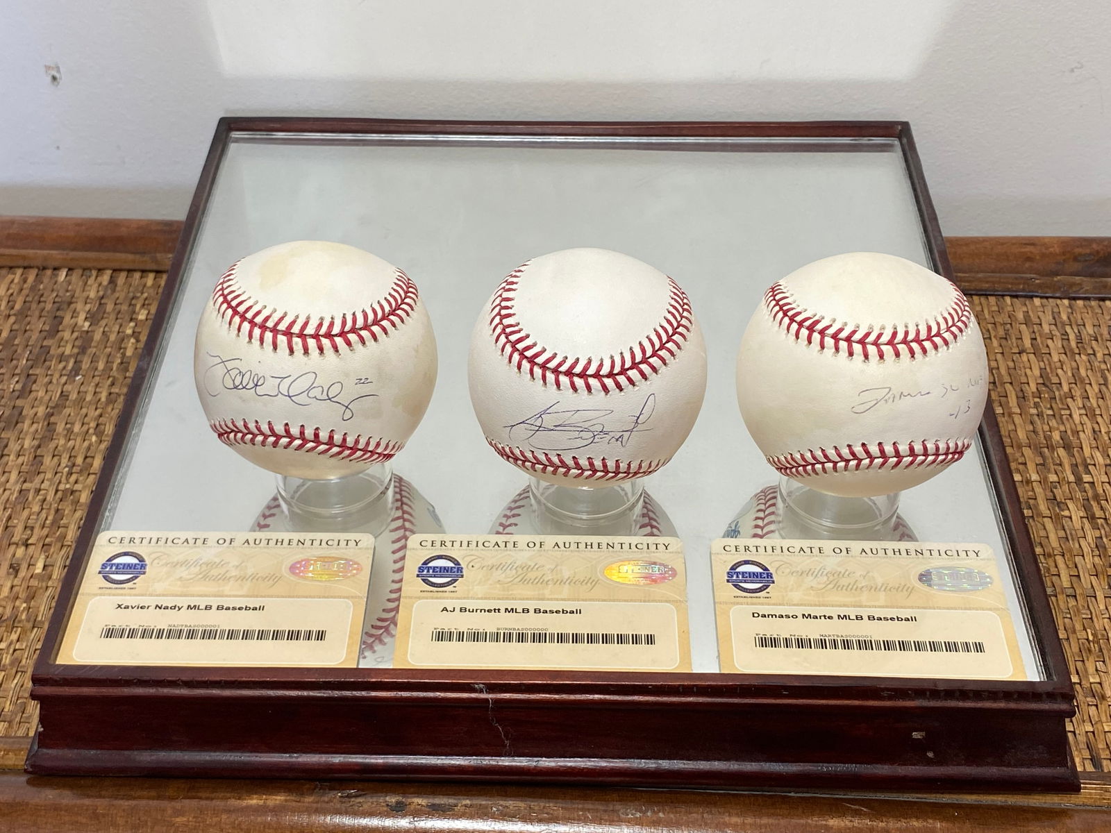 Certified AJ Burnett, Damasso Marte and Xavier Nadt Signed MLB Baseballs (3 Pieces) (1 of 13)
