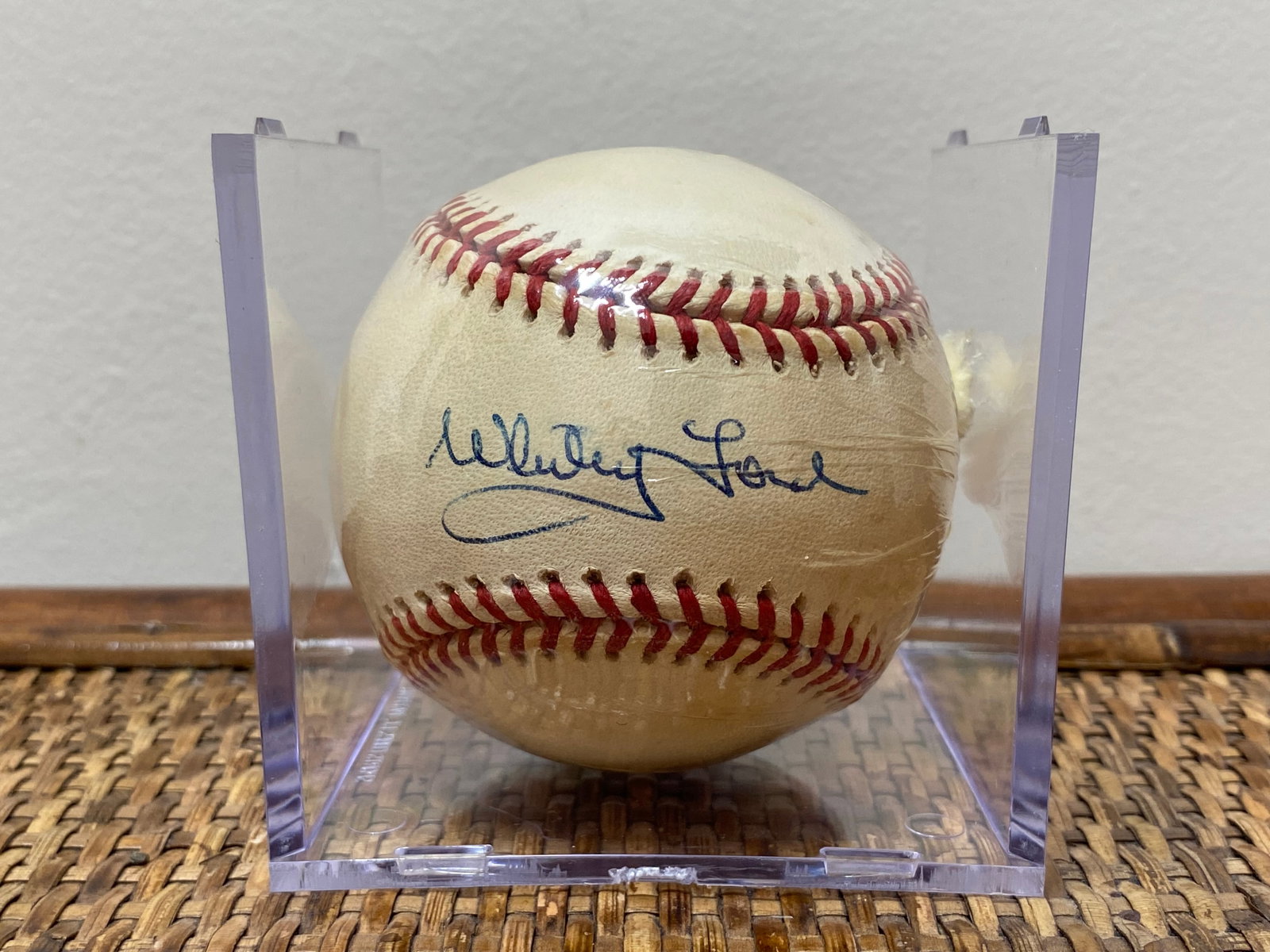 Certified Whitey Ford Signed AL Basball: COA Yesterdays Legends,Sealed, Includes Acrylic Display Case