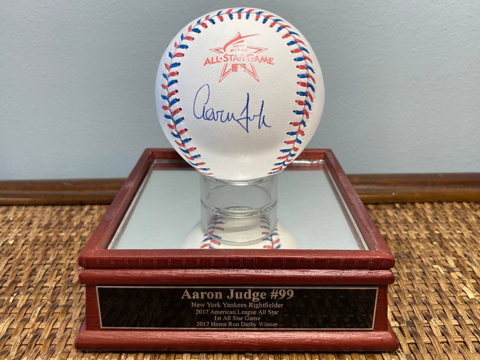 Certified Aaron Judge 2017 All-Star Game Signed Baseball (1 of 7)