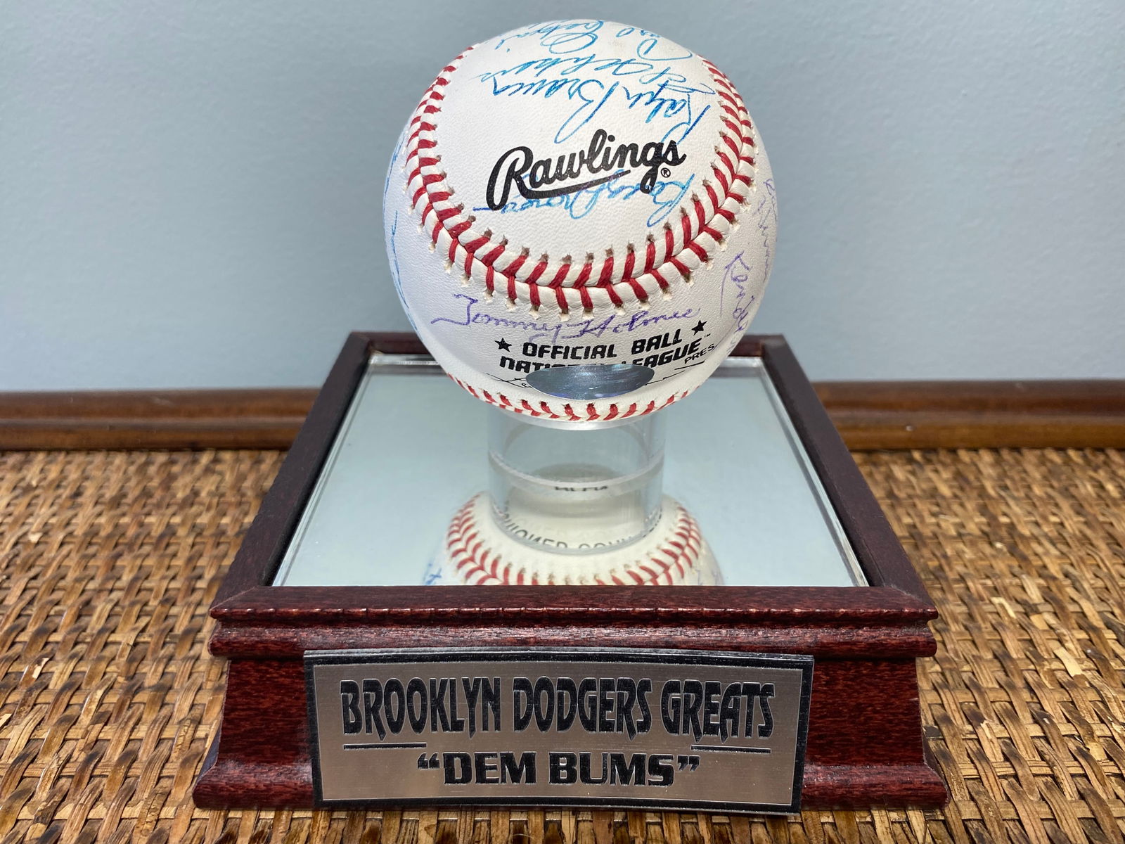 Certified Brooklyn Dodgers Greats "Dem Bums" Signed NL Baseball (1 of 12)