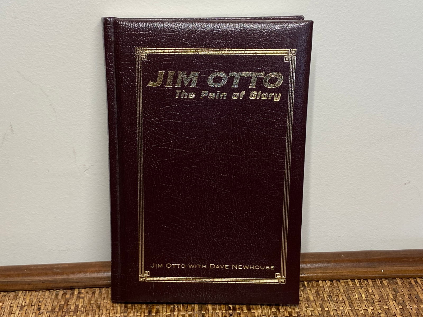 Authenticated Jim Otto: The Pain of Glory w/ Dave Newhouse Leatherbound Book (1 of 8)