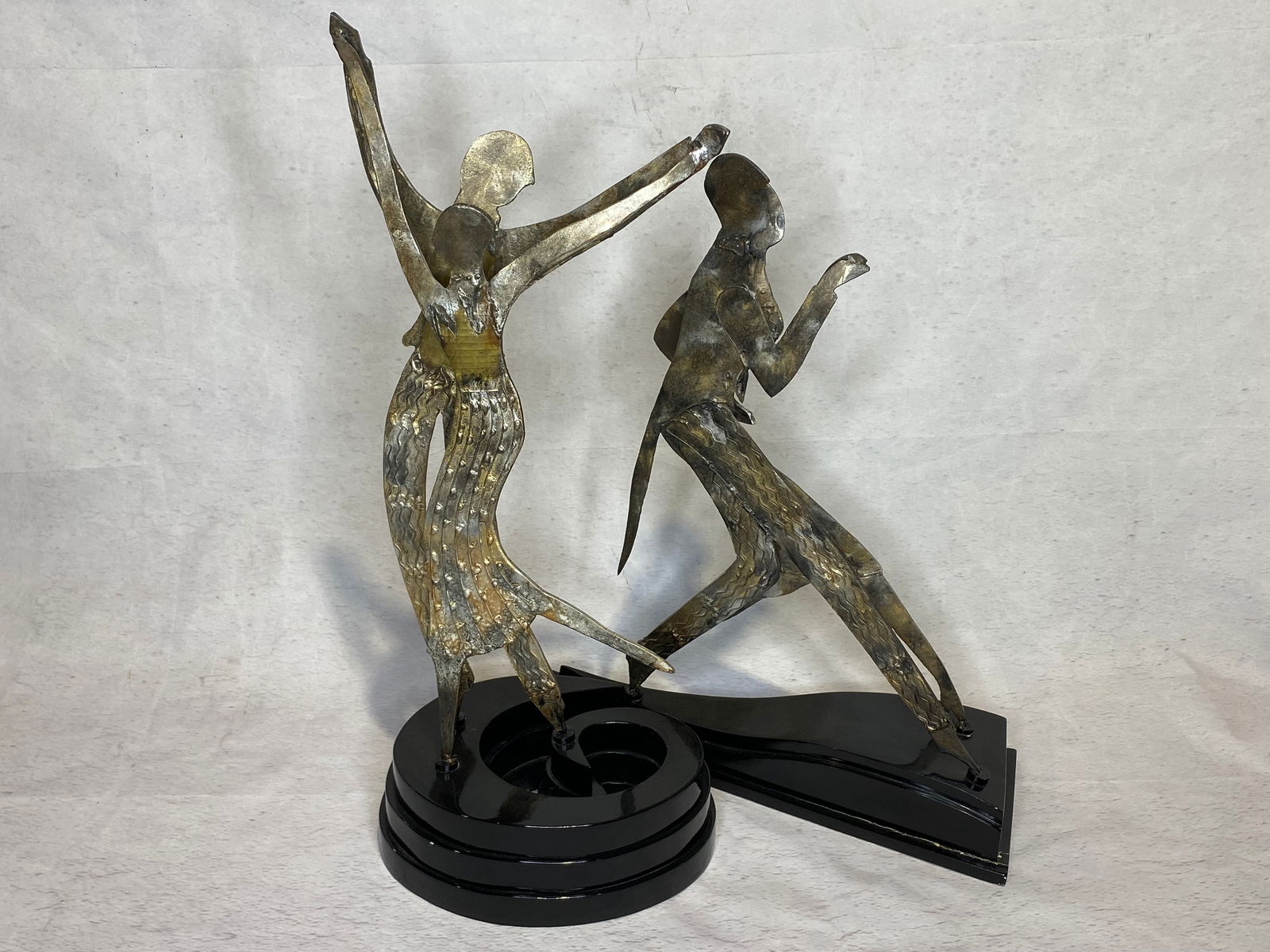 Pair of Elegant Metal Dancing Figures Sculptures (1 of 5)